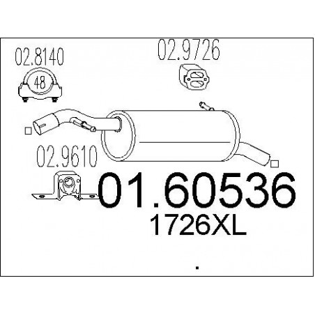 Silencieux arrière MTS