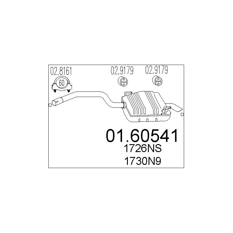 Silencieux arrière MTS