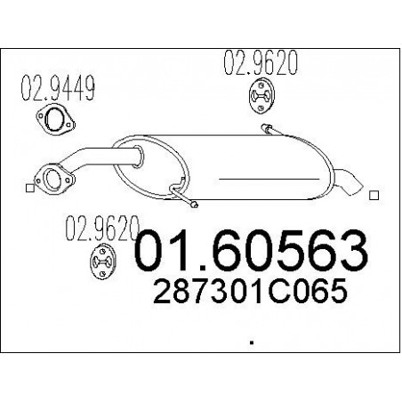 Silencieux arrière MTS