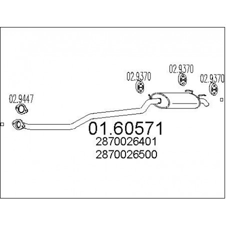 Silencieux arrière MTS
