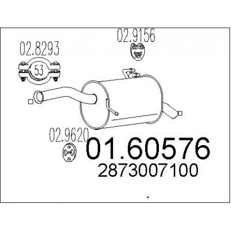 Silencieux arrière MTS