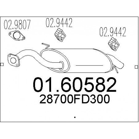 Silencieux arrière MTS