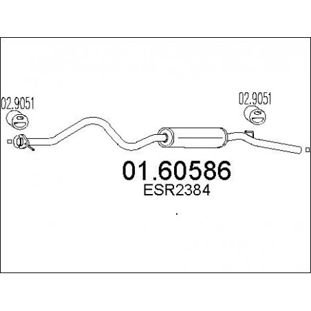 Silencieux arrière MTS