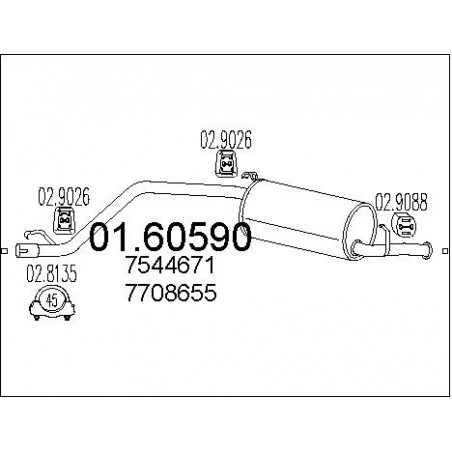 Silencieux arrière MTS