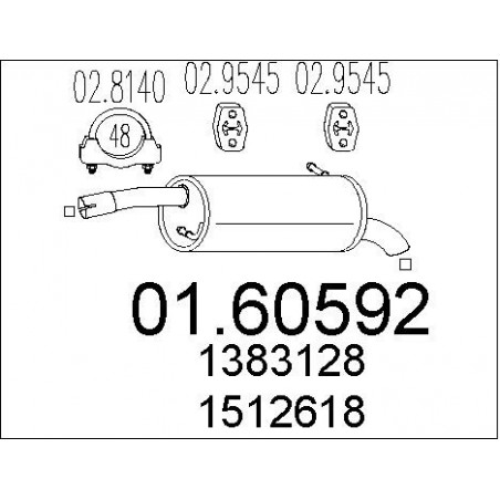 Silencieux arrière MTS