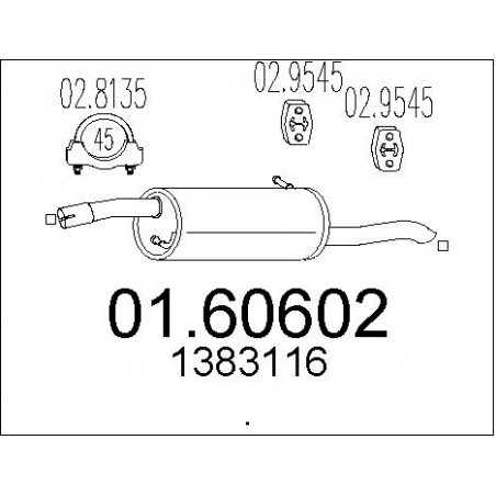 Silencieux arrière MTS