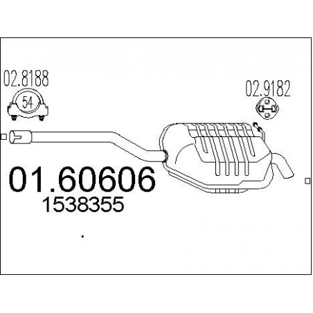 Silencieux arrière MTS