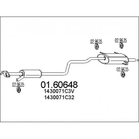 Silencieux arrière MTS