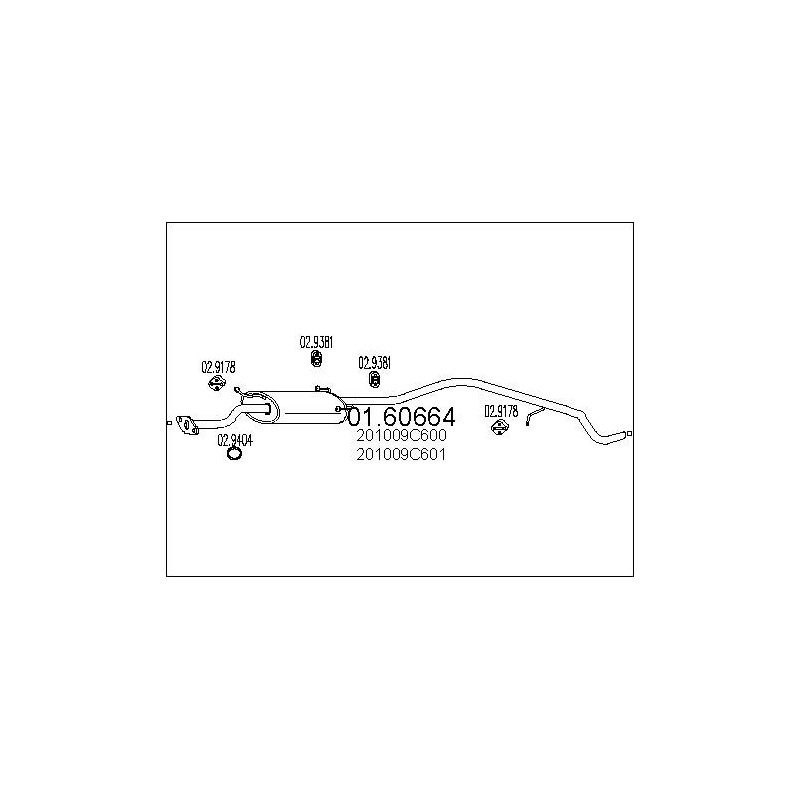 Silencieux arrière MTS