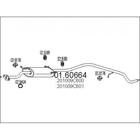 Silencieux arrière MTS