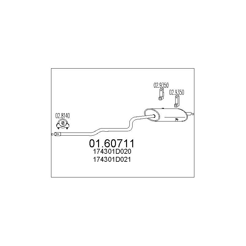 Silencieux arrière MTS