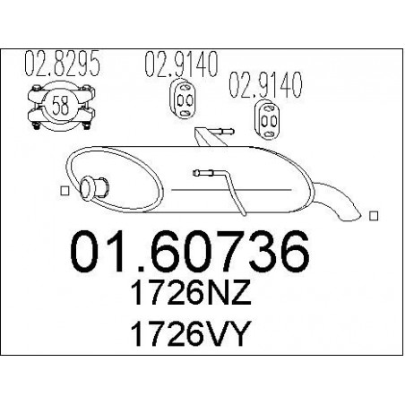 Silencieux arrière MTS