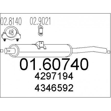 Silencieux arrière MTS