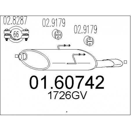 Silencieux arrière MTS
