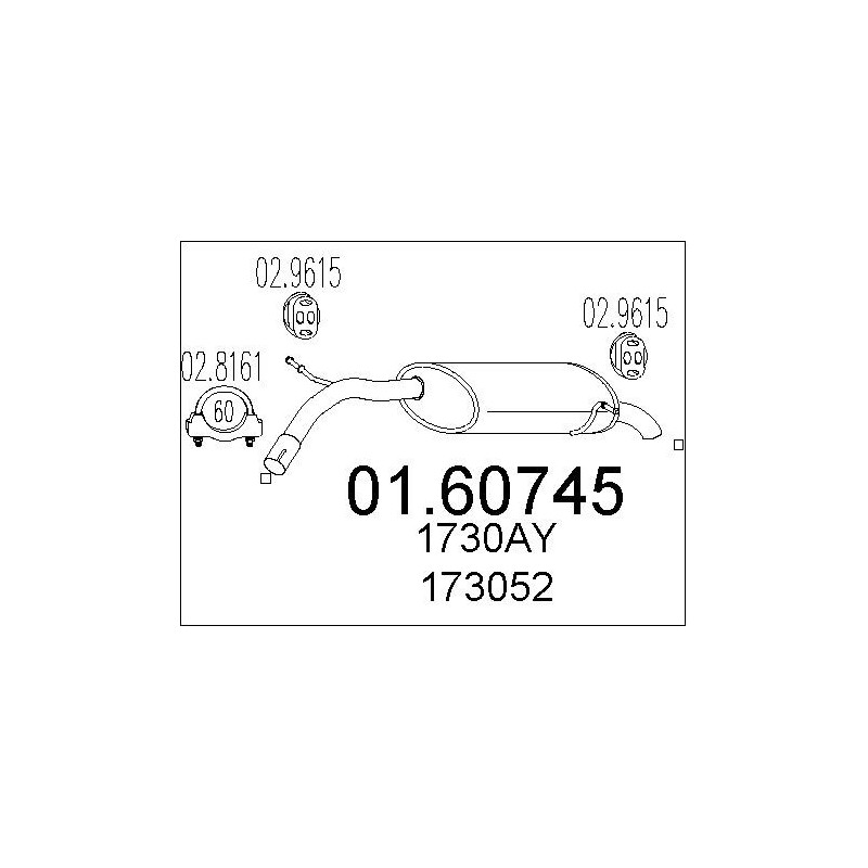 Silencieux arrière MTS