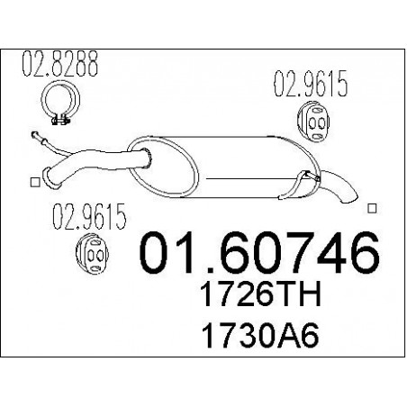 Silencieux arrière MTS