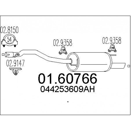 Silencieux arrière MTS