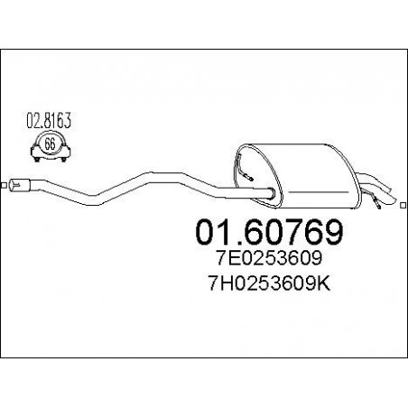 Silencieux arrière MTS