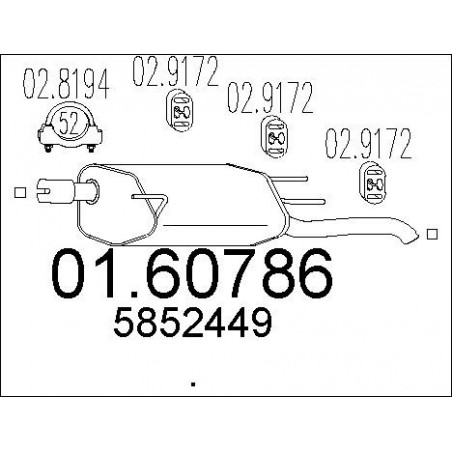 Silencieux arrière MTS
