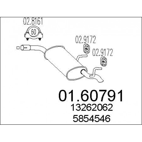 Silencieux arrière MTS