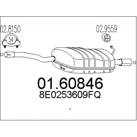 Silencieux arrière MTS