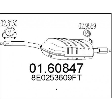 Silencieux arrière MTS