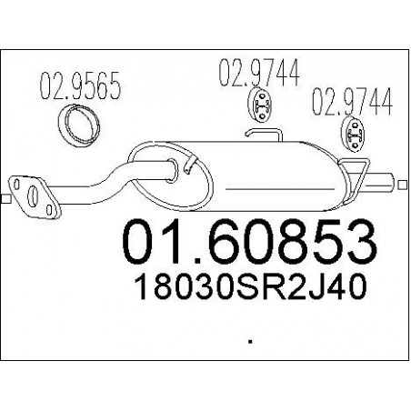 Silencieux arrière MTS