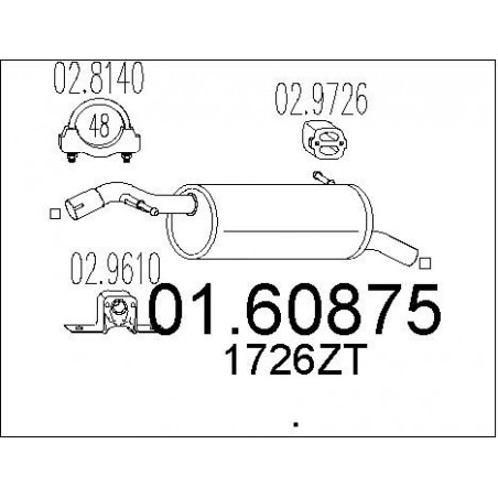 Silencieux arrière MTS