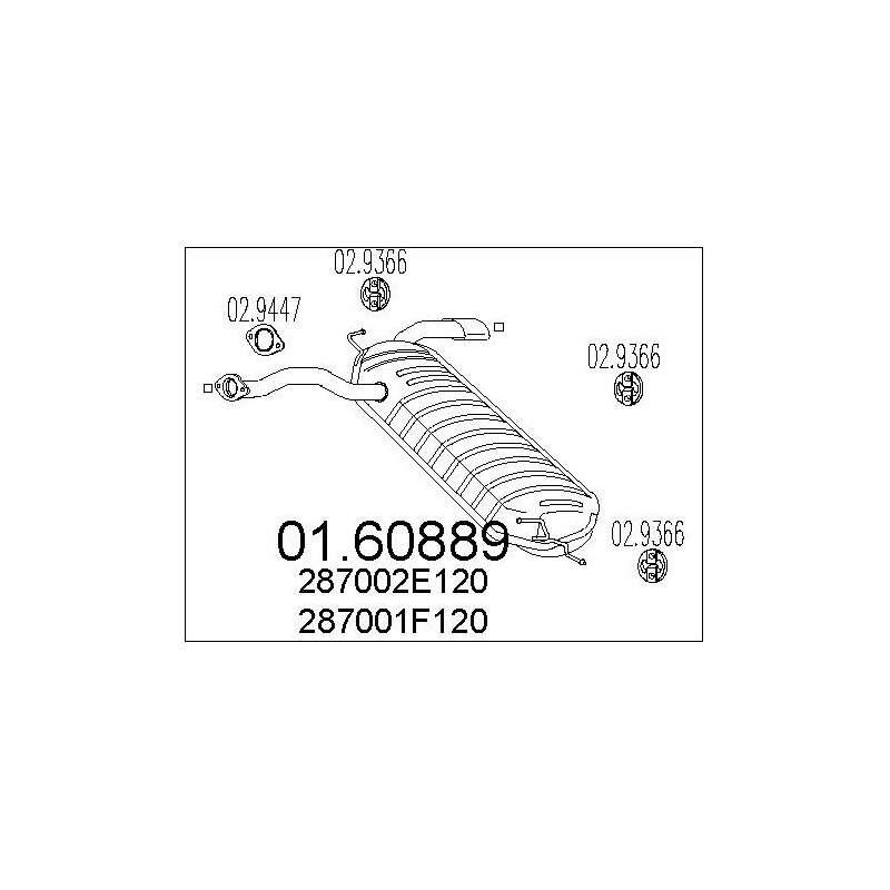 Silencieux arrière MTS