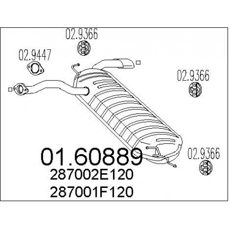 Silencieux arrière MTS