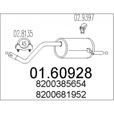 Silencieux arrière MTS