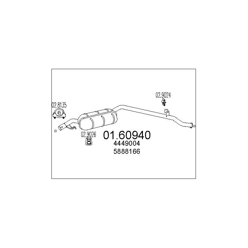 Silencieux arrière MTS