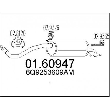 Silencieux arrière MTS