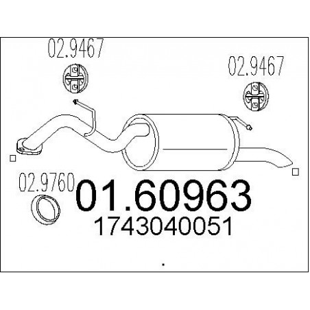 Silencieux arrière MTS