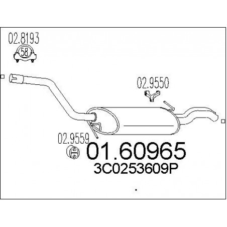 Silencieux arrière MTS