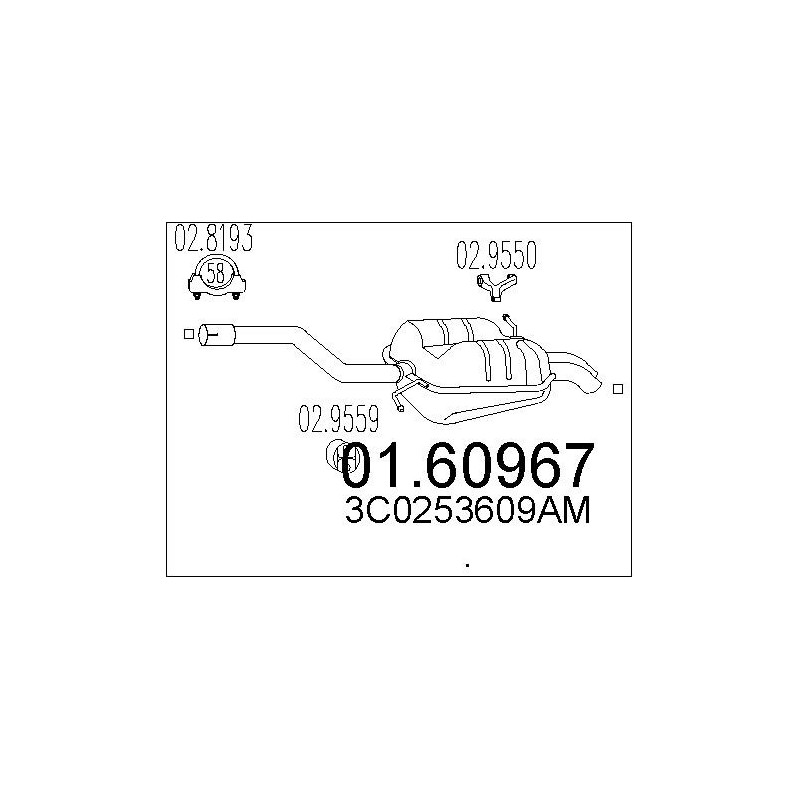 Silencieux arrière MTS