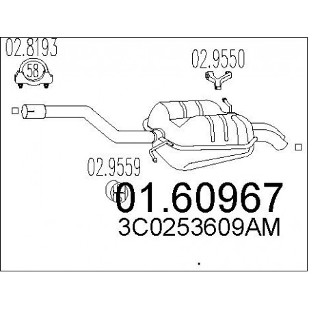 Silencieux arrière MTS