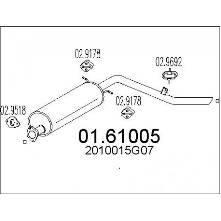 Silencieux arrière MTS