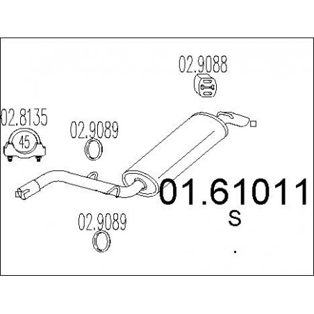 Silencieux arrière MTS