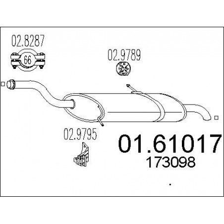 Silencieux arrière MTS