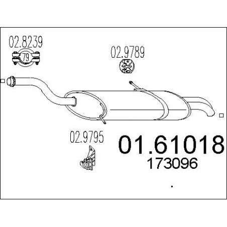 Silencieux arrière MTS