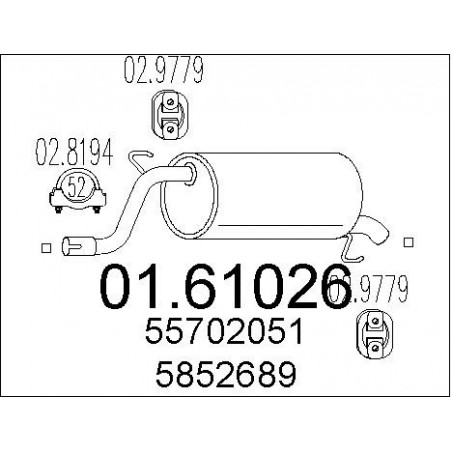 Silencieux arrière MTS