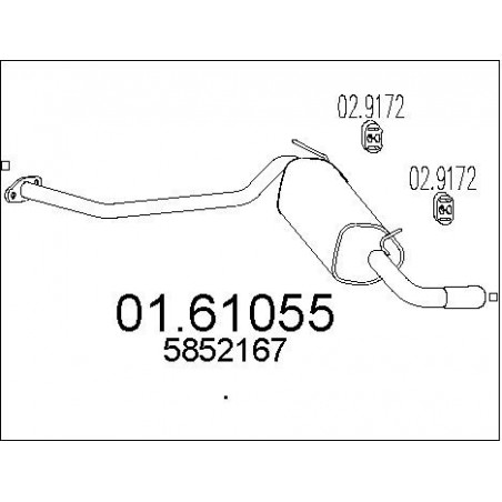 Silencieux arrière MTS