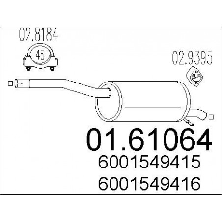 Silencieux arrière MTS