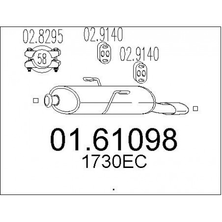 Silencieux arrière MTS