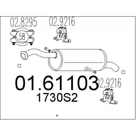 Silencieux arrière MTS