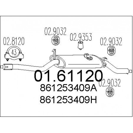 Silencieux arrière MTS