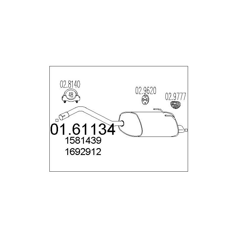 Silencieux arrière MTS