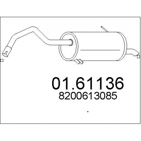 Silencieux arrière MTS