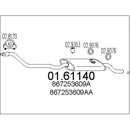 Silencieux arrière MTS